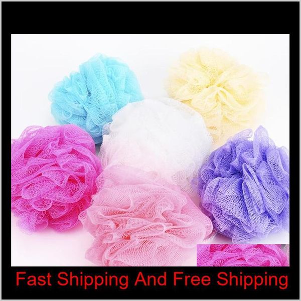 

multi colors 8g/15g/20g/30g bath shower sponge pouf loofahs nylon mesh brush shower ball, mesh bath and shower sponge jkf9b udb5h