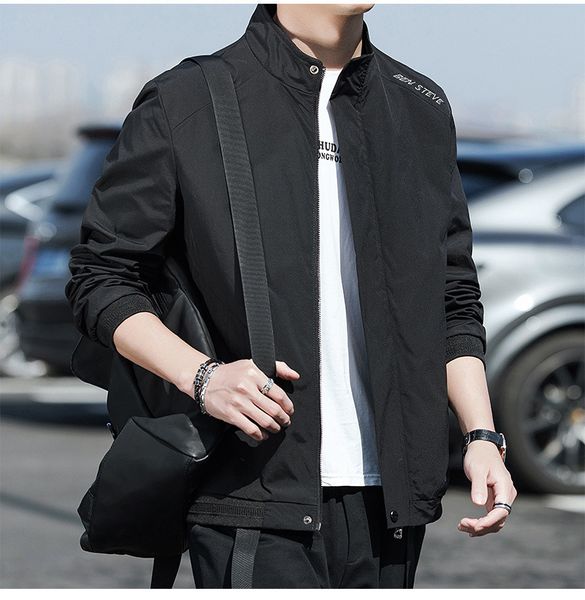 Bağımsız Marka Ceket Mens 21ss Sonbahar Kore Gençlik Öğrenci Moda Marka Ceket İnce ve Yakışıklı Rahat Erkek Giyim