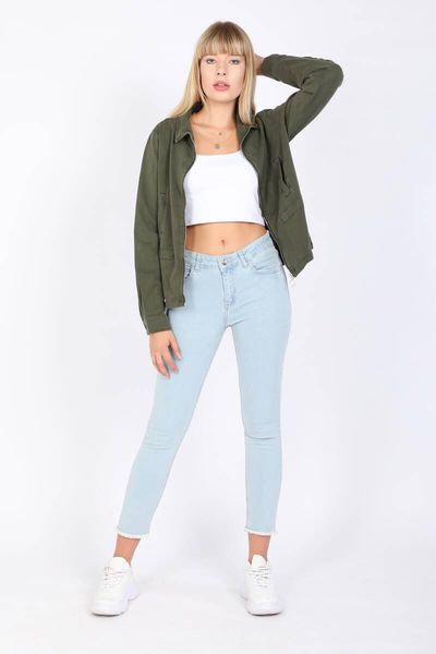 

women's jackets zipper jacket khaki, Black;brown