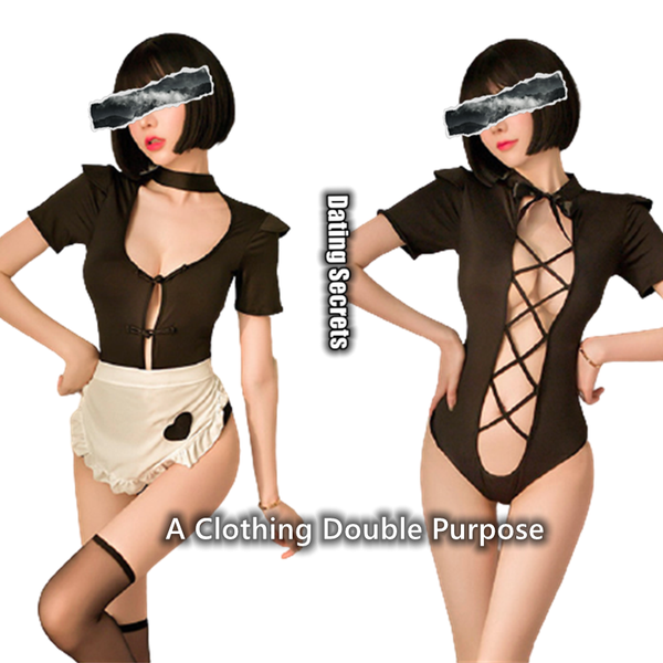 

costumes maid uniform secretary uniform costumes role play women lingerie underwear positive maid and negative secretary dres, Black