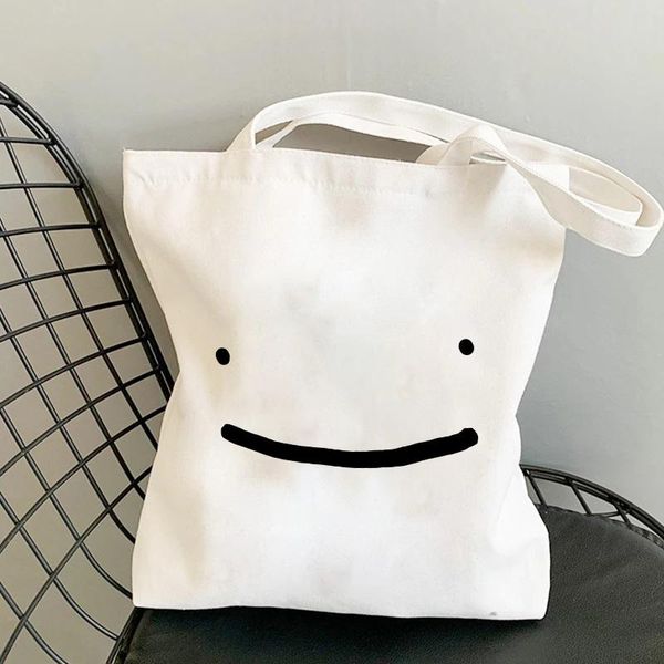 

evening bags dream smp aesthetic shopper bag kawaii game graphic handbags shoulder casual shopping handbag women elegant canvas