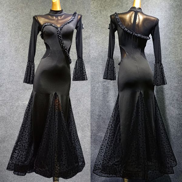 

ballroom dresses for adults women new style ballroom skirts ballroom dancing practice wear performance costume vdb1082, Black;red