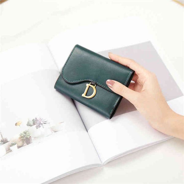

2022 latest handbag factory store carlo daisy buckle short wallet women's small ins simple and compact card zero 7r3g