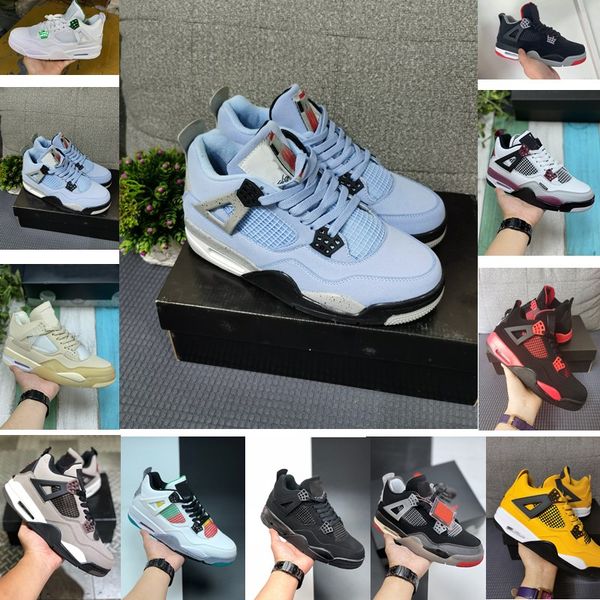 

4 men basketball shoes 4s red flint black cat mens sneakers starfish chicago he got game lucky green women sports trainers with socks