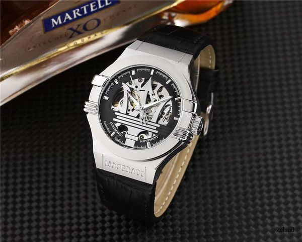 

wristwatches brand mens luxury watches stainless steel case tourbillon automatic mechanical male clock silicone band wristwatch, Slivery;brown