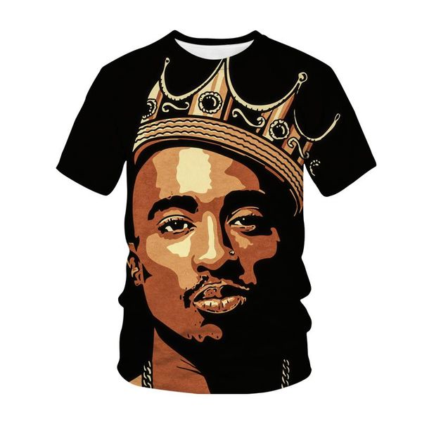 

men's t-shirts arrival t-shirt 2pac 3d print streetwear rapper hip hop t shirt men women sport casual tees tupac male, White;black