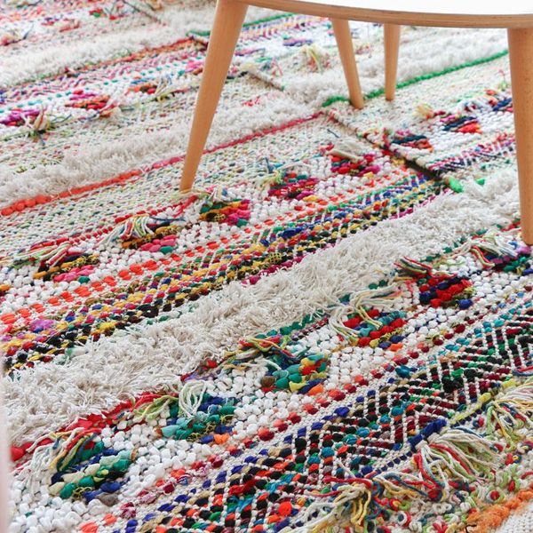 

carpets india handmade woven cotton carpet for living room national bohemian style rug bedroom decor bedside mat washable balcony