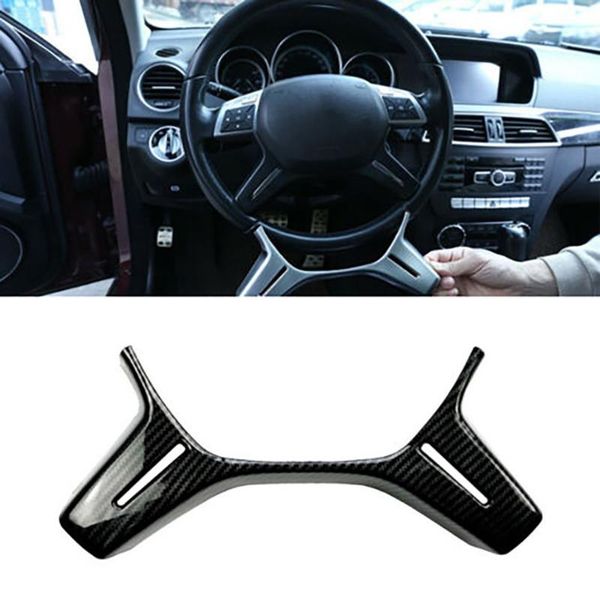 

steering wheel covers interior trim cover moulding car carbon fiber look decor abs plastic