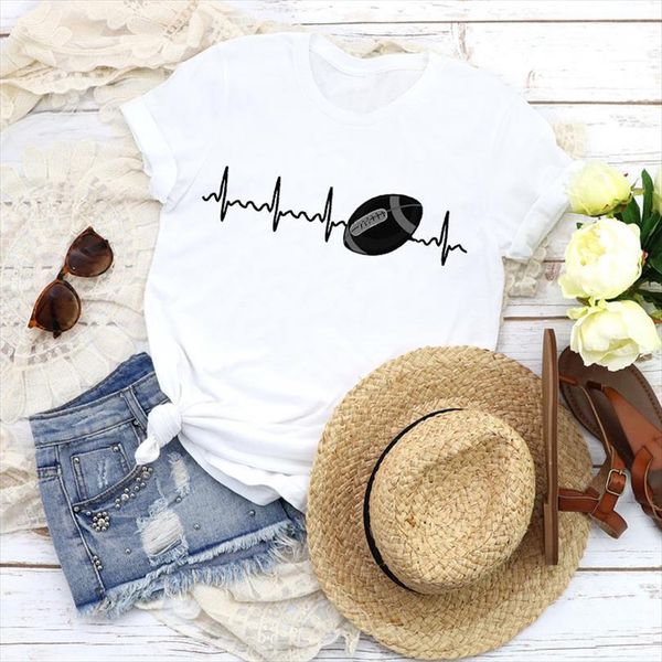 

and women graphic love men t shirts heartbeat soccer fashion short sleeve print tees clothing female shirt womens, White;black