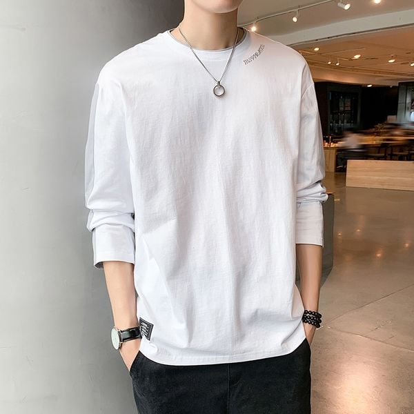 

male thin cotton spring summer autumn easing round collar fleece pure color render unlined upper garment for men 210317, White;black