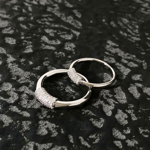 

s925 sterling silver white chain ring stones for women ring versatile personality luxury brand monaco jewelry give a birthday present