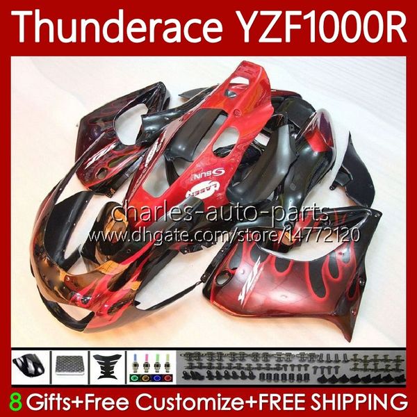 Corpi per YAMAHA YZF1000R Thunderace YZF 1000R 1000 R 96-07 Carrozzeria 87No.37 YZF-1000R Fiamme rosse 96 97 98 99 00 01 02 07 YZF1000-R 1996 2003 2004 2005 2006 2007 Fiera ing