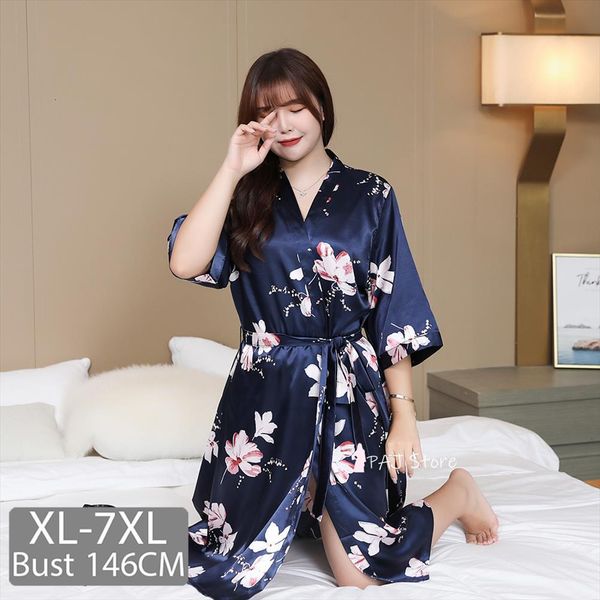 

pajamas summer bridesmaid robes women sleepwear plus size satin bathrobe silk pyjamas short pijama home clothes 5xl 7xl, Black;red