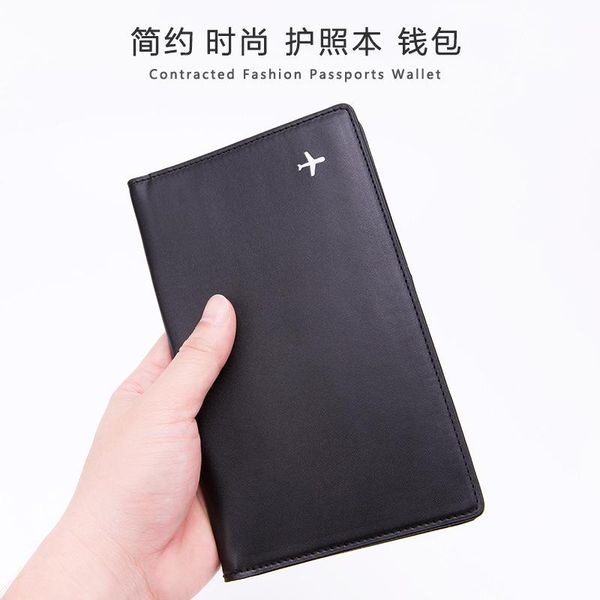 

card holders rfid passport bag pu leather travel holder multi-function protective cover boarding holster, Brown;gray