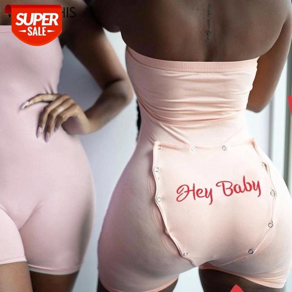 

wannathis playsuit woman strapless sleeveless letter embroidery rompers women casual stretch fashion summer slim bodycon #wy9y, White