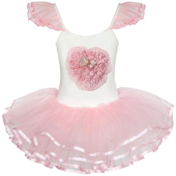 

girl's dresses girls dress cute tutu dancing pink heart party cotton 2021 summer princess wedding kids clothes size 2-8 pageant, Red;yellow