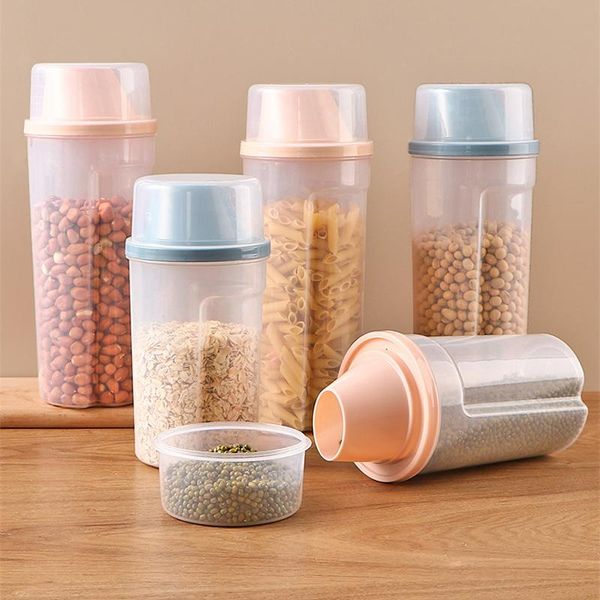 

storage bottles & jars kitchen transparent food container with lids durable seal pot cereal grain bean rice sealed plastic milk powder jar