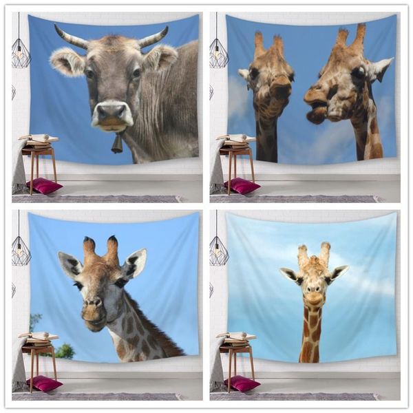 

tapestries 2021 giraffe series wall decor tapestry waterproof mildew and shading room home