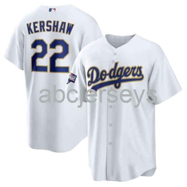 

clayton kershaw #22 baseball jersey xs-6xl, Black