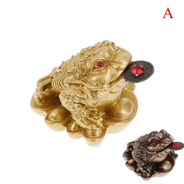 

decorative objects & figurines 1pcs chinese feng shui money frog toad coin ornaments lucky gift wealth for home office decoration