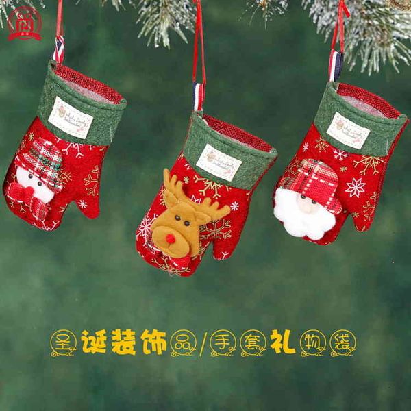 

decorative gloves gift bag tableware knife and fork cover children's candy gift bag christmas tree pendant