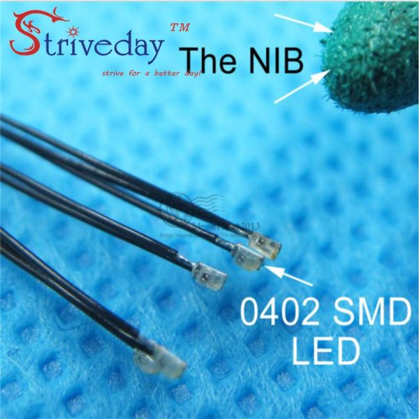 

light beads 5pcs/lot 0402 smd pre-soldered micro litz wired led leads resistor 20cm 8-12v model diy 9 colors can choose