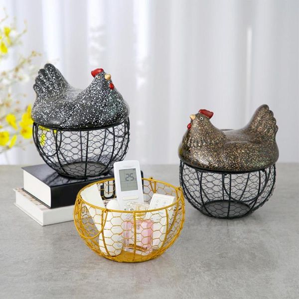 

storage baskets fruit basket ceramic egg nice-looking decorative iron organizer sundries for home