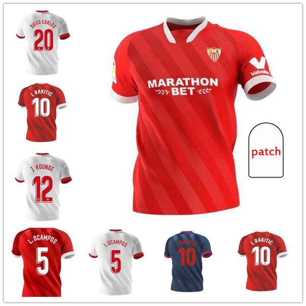 

2020 kit fc sevilla soccer seville ever banega jersey 16 navas 11 el haddadi 22 vazquez 12 kounde rakitic ocampos football shirt kits, Black;yellow