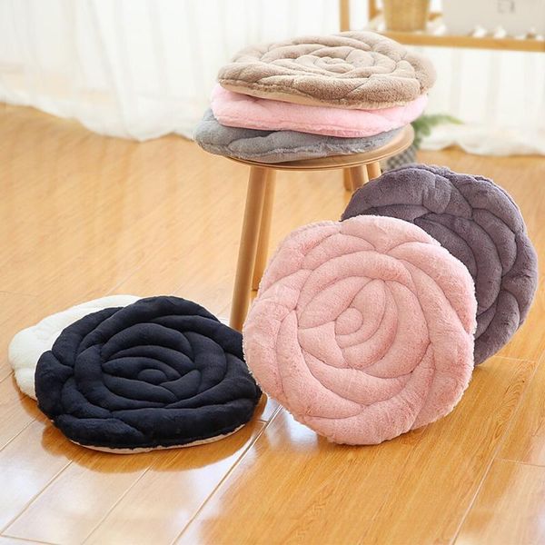 

cushion/decorative pillow rose chair cushion beautiful buttock imitation plush padded dining tatami seat stool