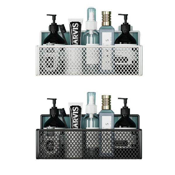 

storage bottles & jars punch-shelf wall mounted shelves floating holder for kitchen bedroom bathroom moisture-proof