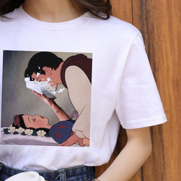 

90s aesthetic harajuku ullzang t shirts women grunge vintage kawaii t-shirt funny cartoon tshirts korean style tees female, White