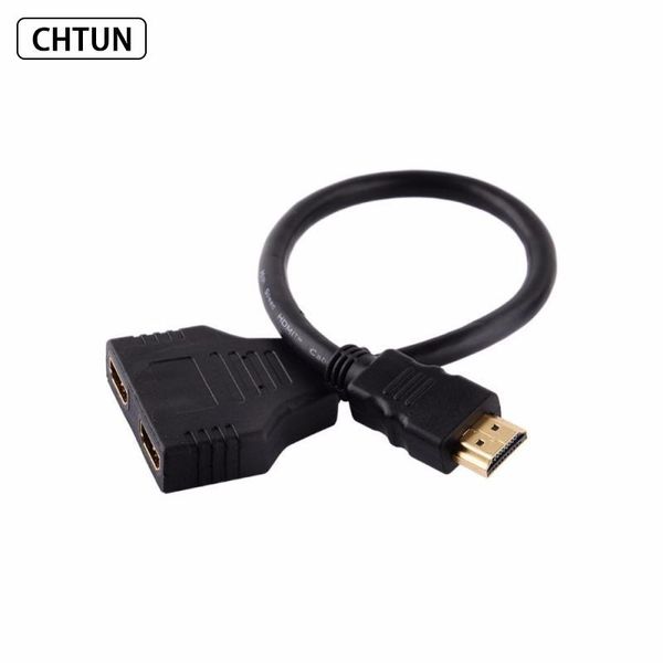 

audio cables & connectors 1080p port male to 2 female 1 in out splitter cable adapter conve dual y converter