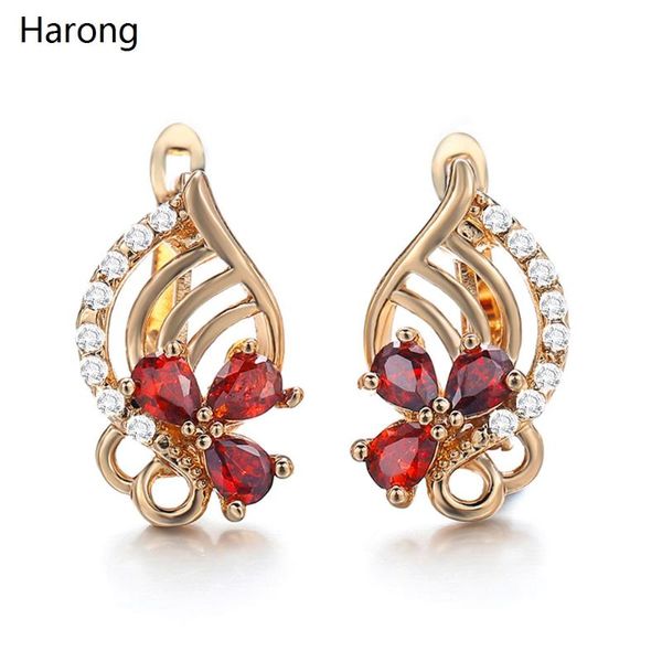 

stud 4 style exquisite crystal zircon earrings red green quality aesthetic flash for woman luxury jewelry accessories, Golden;silver