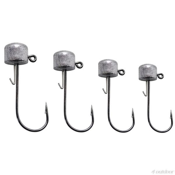 

10pcs fishing hook soft worm fishhook crank lead head jig lure hard bait 2.5g/3.5g/5g/6g j12 21 dropshipping