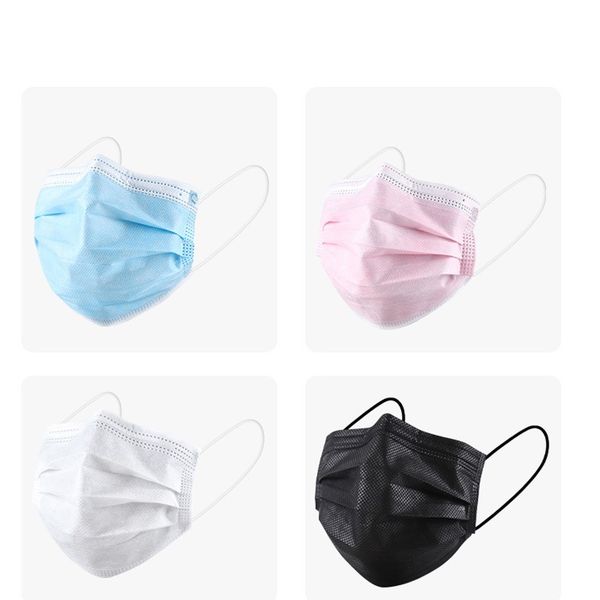 

disposable face masks kids masks colorful mask 3 layer balck dust mouth masks cover 3-ply non-woven chilidren 19 s2