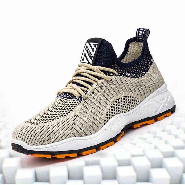 

2021 men's shoes running sports autumn casual flying woven student comfortable breathable, Black