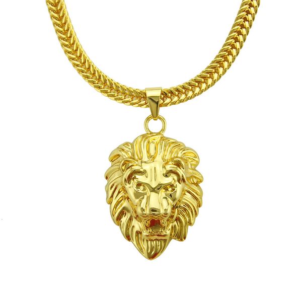 

alloy lion head pendant hip hop hip hop necklace fashion brand jewelry, Silver