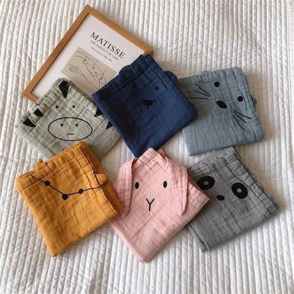 

blankets & swaddling baby blanket born swaddle wrap 2 layers muslin bamboo crib receiving 90cm animal toddler kids bath towel