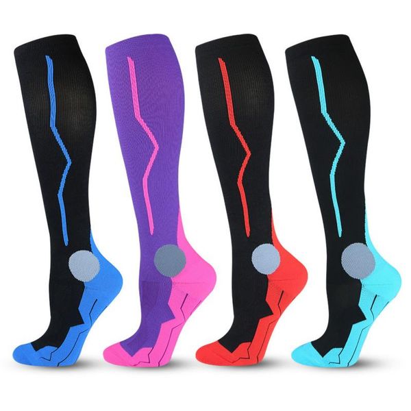 

men/women dropship compression stockings socks pack sports socks lot prevent varicose veins football running, Black