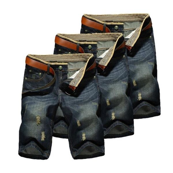 

jeans shorts casual men 's 1pcs cotton new denim fashion shorts summer 210315, White;black