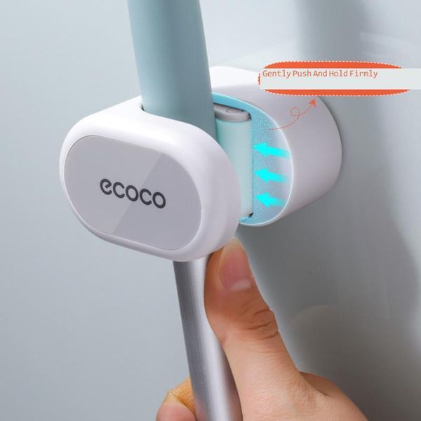 

minimalist hanger hook punch mop rack simple wall hanging key holder plastic