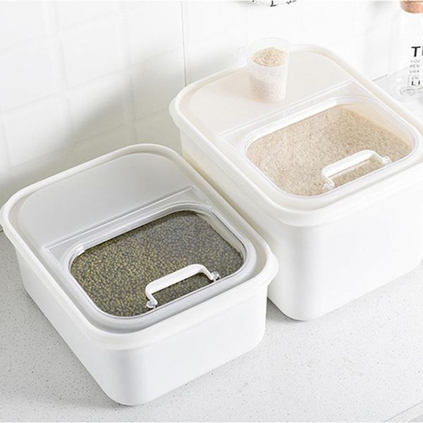 

storage bottles & jars sealed rice bucket household clamshell moisture-proof and insect-proof grain box extra large