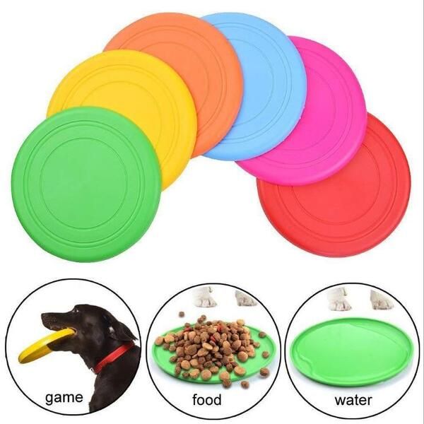 Juguetes para perros, disco Flexible volador suave, resistente a los dientes, para exteriores, perros grandes, cachorros, entrenamiento de mascotas, juguete antideslizante de silicona