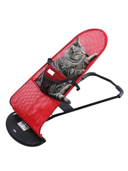 

cat beds & furniture pet rocking chair adjustable metal mesh safe folding bed dog