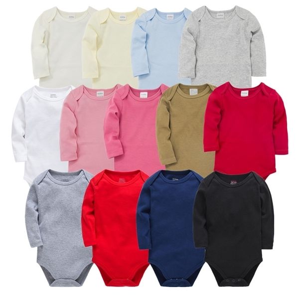 

newborn bodysuit jumpsuit long sleeve cotton baby boy clothes 0-24m new born body clothing infant onesie roupas bebe de 210309, Blue