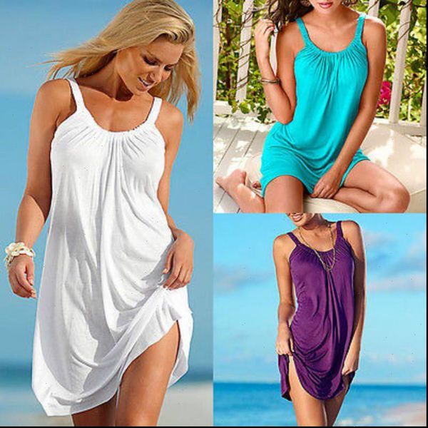 

new women ladies sleeveless beach sundress party casual mini dress swimwear drop shipping good quality, Black;gray