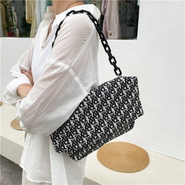 

designer sale ins leisure bag women's spring and summer new thousand bird lattice chain tote bag single shoulder high-capacity handbag