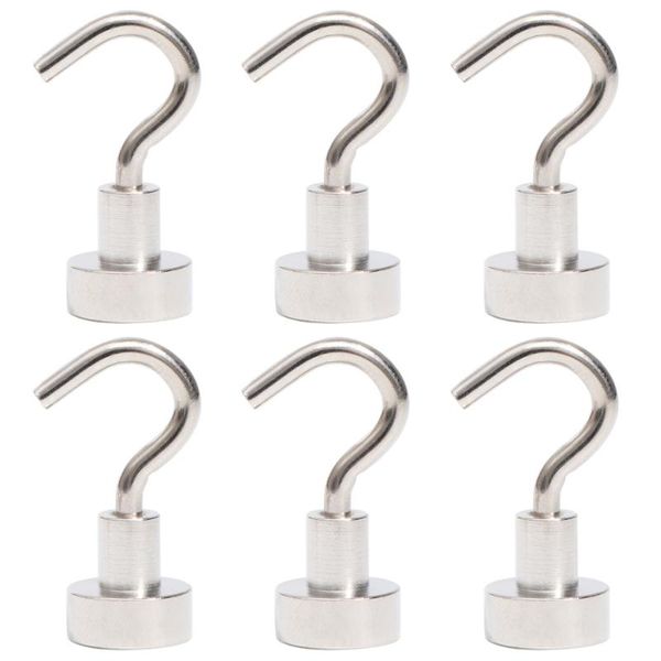 

hooks & rails 6 pcs heavy duty strong magnetic for storage and organization home kitchen accessories (d12)