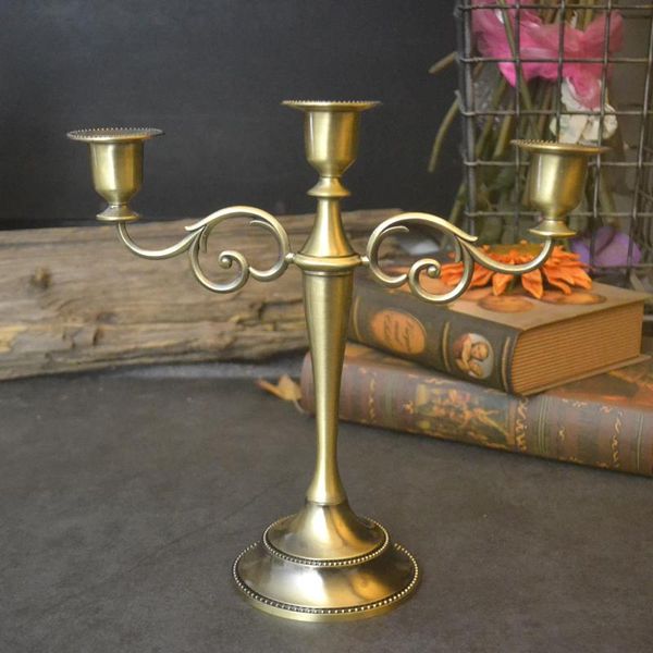 

candle holders gold candlestick holder wedding table morocco vintage garden pillar modern metal bougeoir household ae50zt