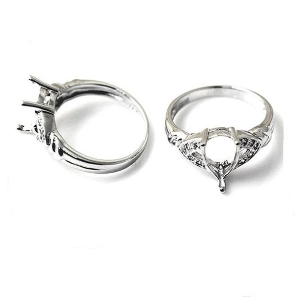 

cluster rings beadsnice id27352 diy 925 sterling silver wholesale semi mount ring settings without stones for designer, Golden;silver
